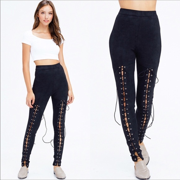 Faux suede leggings. - Picture 3 of 3